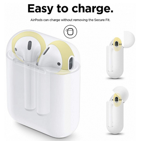 Амбушюры Elago AirPods Secure Fit Cover (Yellow/Pastel Blue), изображение 3