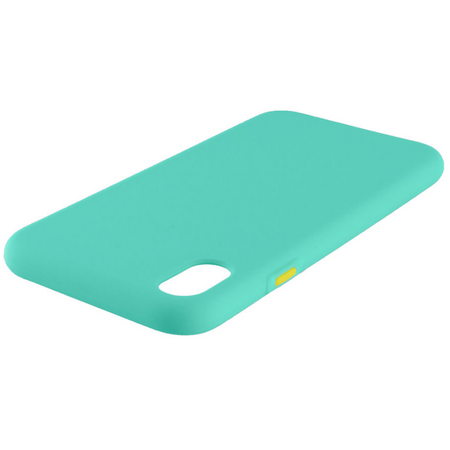 Чехол для iPhone XR Brosco Fresh Голубо-желтый, изображение 4