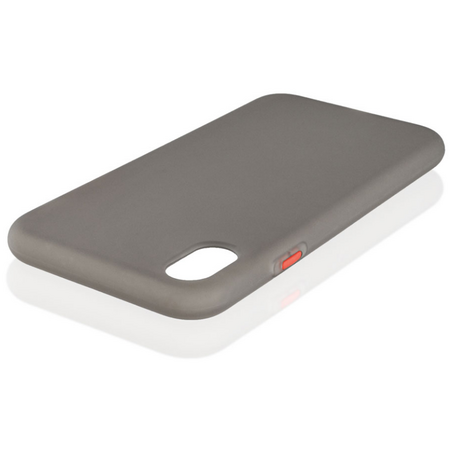 Чехол для iPhone XR Brosco Fresh Серо-красный, изображение 4