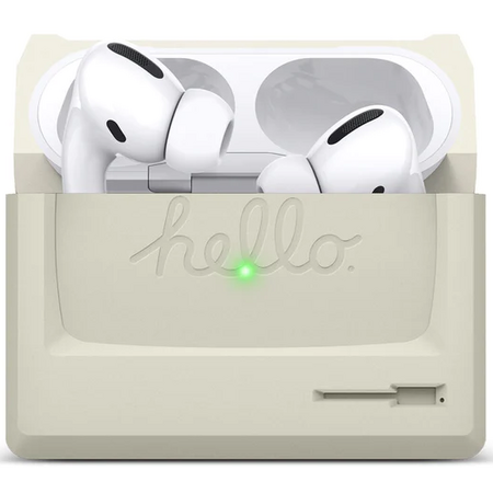 Чехол Elago для AirPods Pro Unique AW3 Retro design Silicone case Classic white, изображение 2