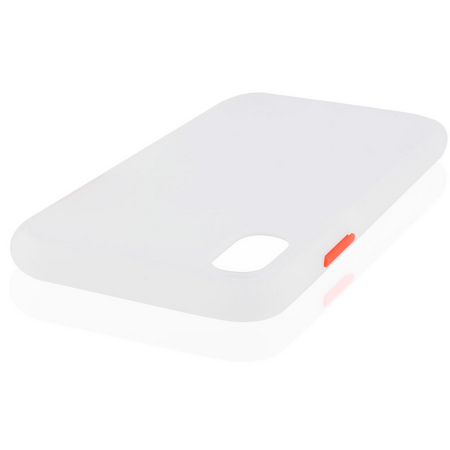 Чехол для iPhone XR Brosco STTPU Бело-красный, изображение 3