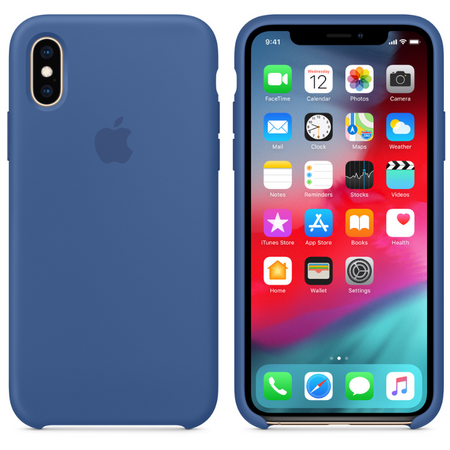 Чехол Apple для iPhone XS Max Silicone Case Delft Blue (оригинал), изображение 2