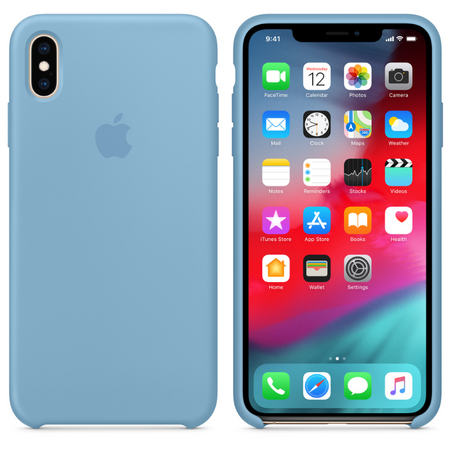 Чехол Apple для iPhone XS Max Silicone Case Cornflower (оригинал), изображение 2