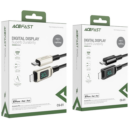 Кабель ACEFAST C6-01 USB-C to Lightning Silver, Цвет: Silver / Серебристый, изображение 3
