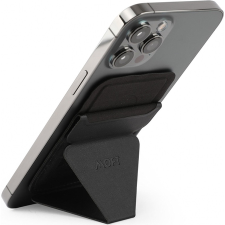 Подставка для iPhone 12 Moft Snap-On Black, Цвет: Black / Черный, изображение 4