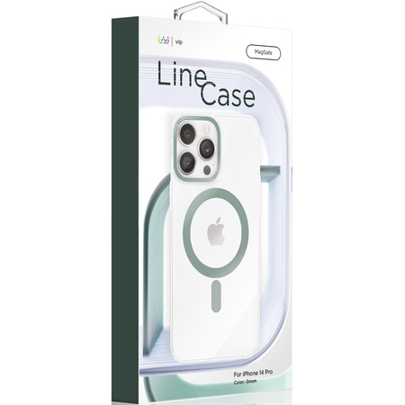 Чехол для iPhone 14 Pro VLP Line Case Green, Цвет: Green / Зеленый, изображение 3