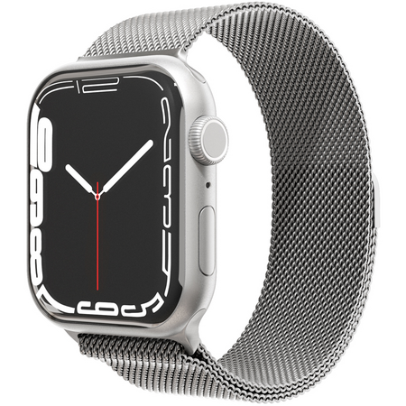 Ремешок из нержавеющей стали сетчатый VLP для Apple Watch 38/40/41 серебристый