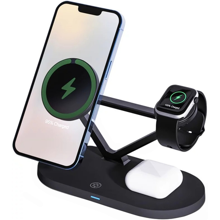 Беспроводное зарядное устройство Tech-Protect A13 3 in1 Black, изображение 2