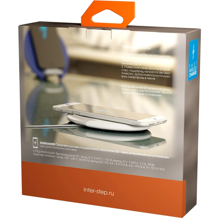 Беспроводное зарядное устройство Interstep Desktop White, Цвет: White / Белый, изображение 3