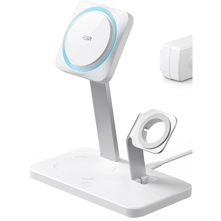 БЗУ ESR HALOLOCK 3IN1 CRYOBOOST MAGNETIC MAGSAFE WIRELESS CHARGER ARCTIC WHITE, изображение 3