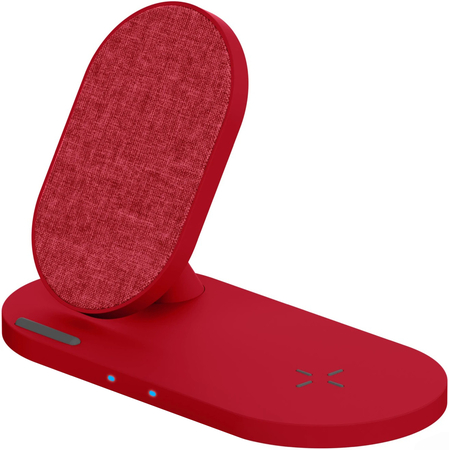 Беспроводное зарядное устройство InterStep IS-TC-WCH2CDUOF-REDB201, Цвет: Red / Красный