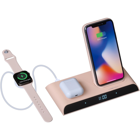 Внешний аккумулятор 10000мАч Interstep PB10DQi PRO док-станция Type-C PD розовый, Цвет: Розовый, изображение 3