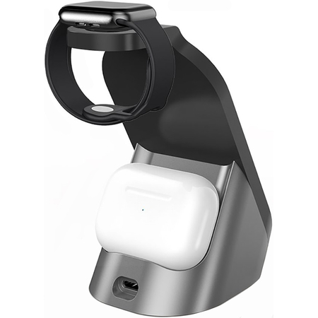 Беспроводное зарядное устройство Tech-Protect H18 15W 3in1 Magnetic Magsafe wireless charger (черный), изображение 2