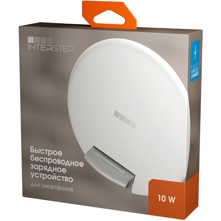 Беспроводное зарядное устройство Interstep Desktop White, Цвет: White / Белый, изображение 2