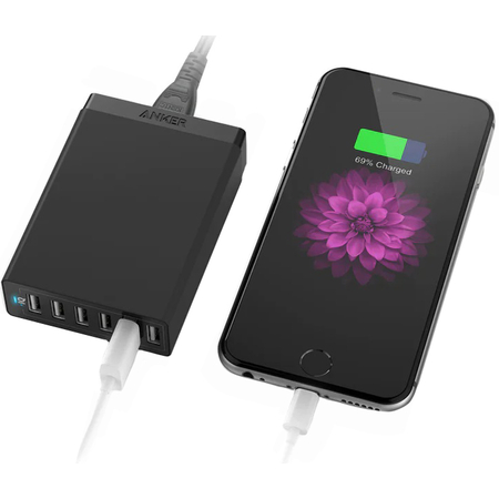 Зарядное устройство Anker 6xUSB 60W Black A2123L12, изображение 6