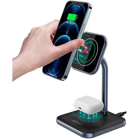 БЗУ ACEFAST E1 2in1 Grey, изображение 2