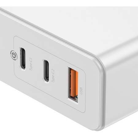 Сетевое зарядное устройство Baseus GaN Mini Quick Charger C+C+A 120W EU White (CCGAN-J02), изображение 5