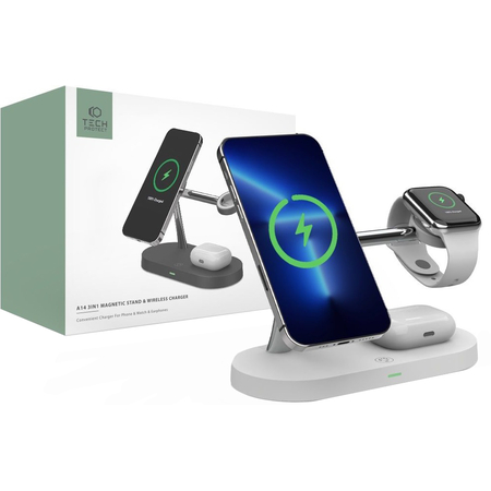 БЗУ TECH-PROTECT A14 3in1 White, Цвет: White / Белый, изображение 6