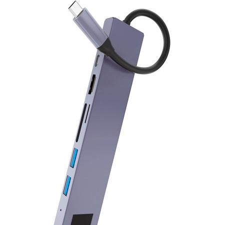 USB-хаб Multiport Hub 7 в 1 VLP графит, Цвет: Graphite / Графитовый, изображение 2