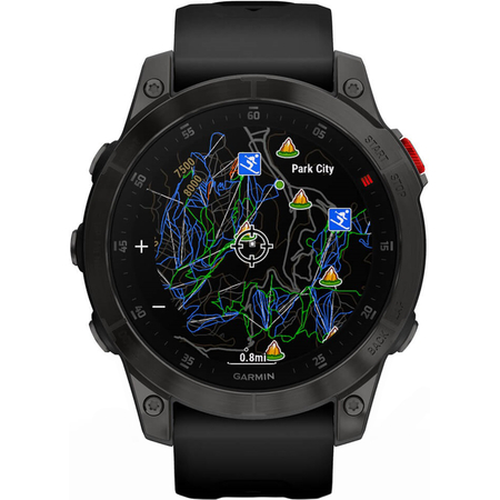 Garmin Epix Gen 2 Sapphire Edition Black Titanium with Black Band, Экран: 47, Цвет: Black / Черный, изображение 9