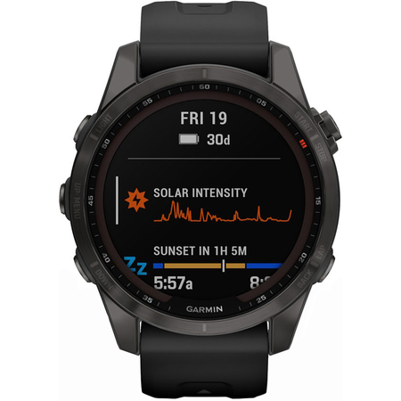 Garmin Fenix 7S Sapphire Solar Carbon Gray, Экран: 42, Цвет: Carbon Gray, изображение 2