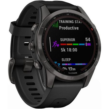 Garmin Fenix 7S Sapphire Solar Carbon Gray, Экран: 42, Цвет: Carbon Gray, изображение 3