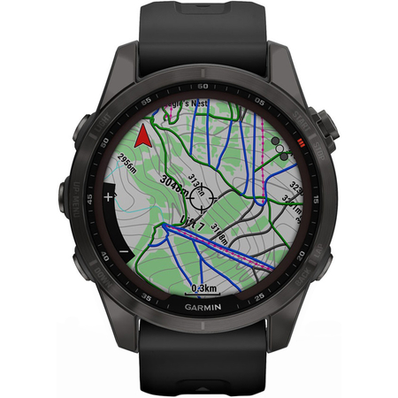 Garmin Fenix 7S Sapphire Solar Carbon Gray, Экран: 42, Цвет: Carbon Gray, изображение 4