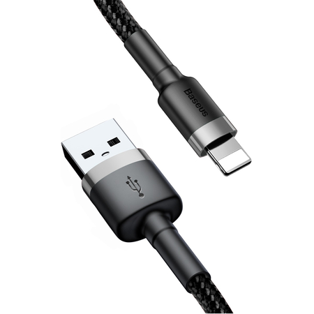 Кабель Baseus, Lightning to USB, 2.4A , Grey, изображение 3