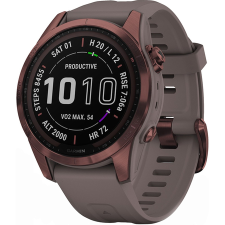 Garmin Fenix 7S Sapphire Solar Dark Bronze, Экран: 42, Цвет: Dark Bronze / Бронзовый