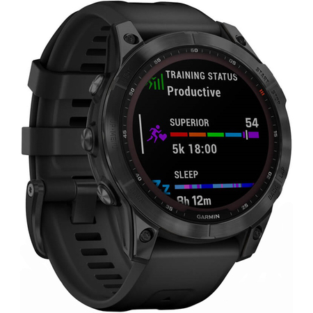 Garmin Fenix 7 Sapphire Solar Carbon Gray, изображение 3