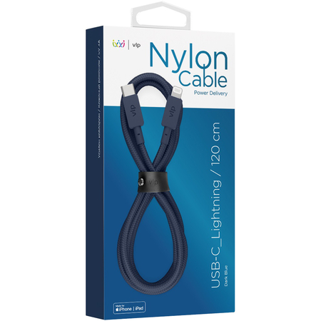 VLP Nylon USB C - Lightning 1.2m dark blue, Цвет: Blue / Синий, изображение 2