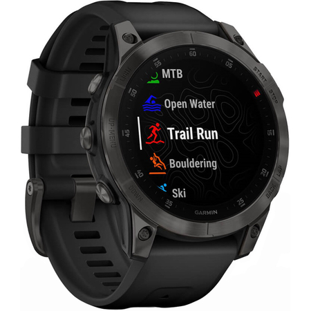 Garmin Epix Gen 2 Sapphire Edition Black Titanium with Black Band, Экран: 47, Цвет: Black / Черный, изображение 3