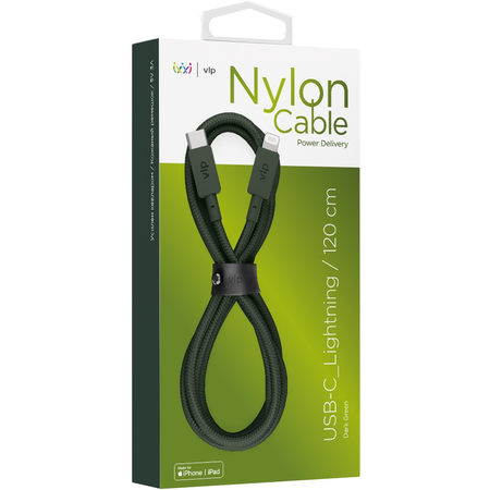 VLP Nylon USB C - Lightning 1.2m dark Green, Цвет: Green / Зеленый, изображение 2