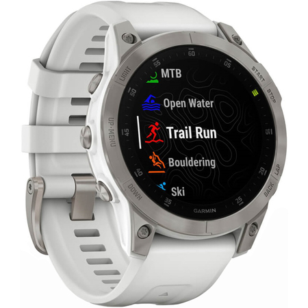 Garmin Epix Gen 2 Sapphire Edition White Titanium with Carrera White Band, Экран: 47, Цвет: White / Белый, изображение 3