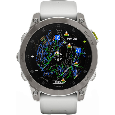 Garmin Epix Gen 2 Sapphire Edition White Titanium with Carrera White Band, Экран: 47, Цвет: White / Белый, изображение 9