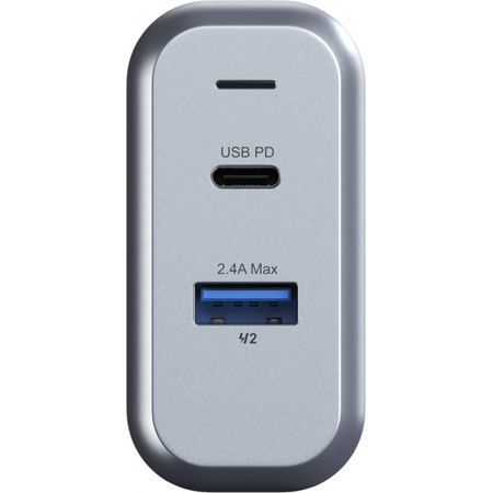 Сетевое зарядное устройство, Satechi, 30W Dual-Port Travel Charger, Grey, изображение 5