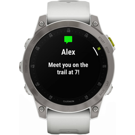 Garmin Epix Gen 2 Sapphire Edition White Titanium with Carrera White Band, Экран: 47, Цвет: White / Белый, изображение 10