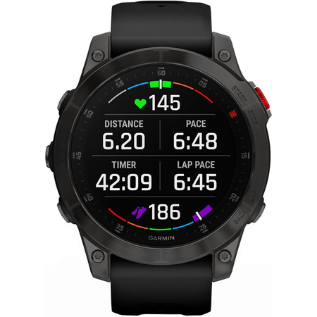Garmin Epix Gen 2 Sapphire Edition Black Titanium with Black Band, Экран: 47, Цвет: Black / Черный, изображение 7