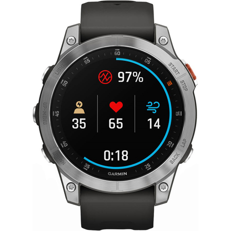Garmin Epix Gen 2 Standard Edition Slate Steel with Graphite Band, Экран: 47, Цвет: Graphite / Графитовый, изображение 4