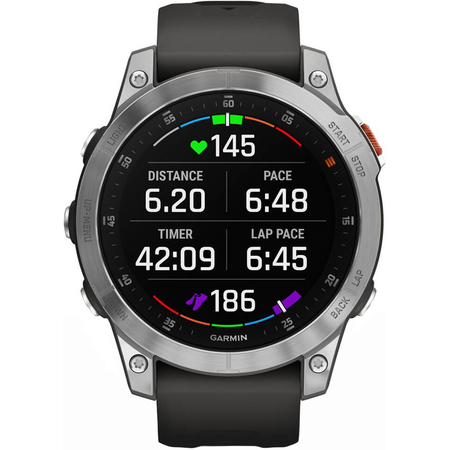 Garmin Epix Gen 2 Standard Edition Slate Steel with Graphite Band, Экран: 47, Цвет: Graphite / Графитовый, изображение 7