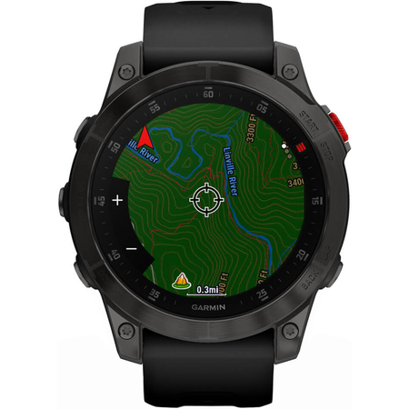 Garmin Epix Gen 2 Sapphire Edition Black Titanium with Black Band, Экран: 47, Цвет: Black / Черный, изображение 8