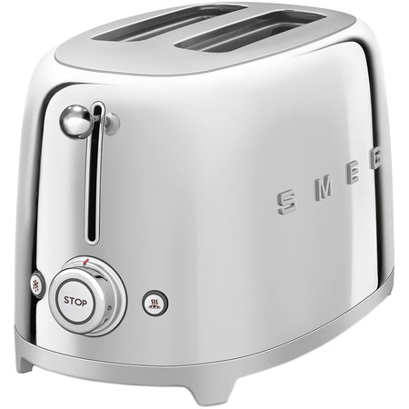 Тостер SMEG TSF01SSEU на 2 ломтика хром, Цвет: Steel / Сталь