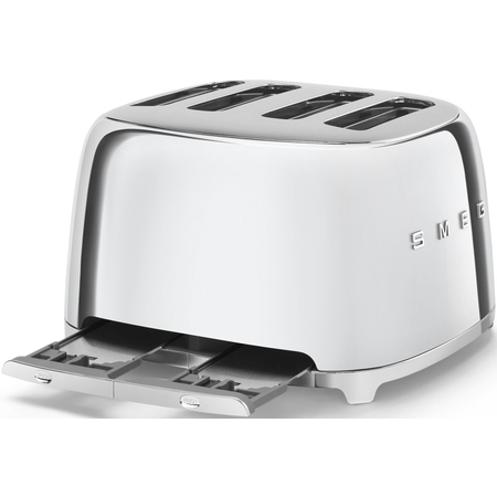 Тостер SMEG TSF03SSEU на 4 ломтика хром, Цвет: Steel / Сталь, изображение 4