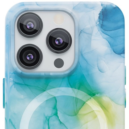 Чехол защитный VLP Splash case с MagSafe для iPhone 14 Pro Max мультицвет, Цвет: Blue / Голубой, изображение 5