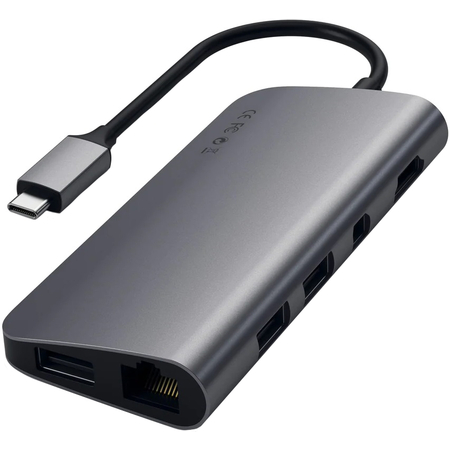 USB-хаб Satechi Aluminum Multimedia Adapter Type-C Space Gray, Цвет: Space Gray / Серый космос, изображение 2
