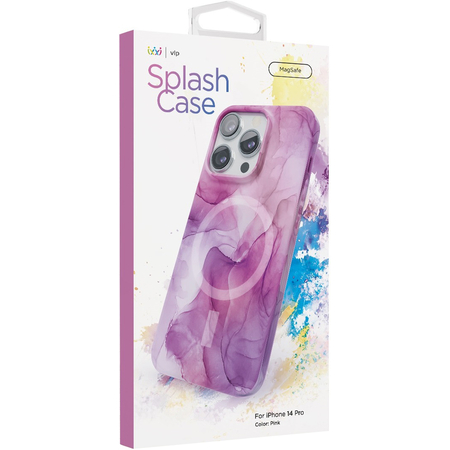 Чехол защитный VLP Splash case с MagSafe для iPhone 14 Pro розовый, Цвет: Pink / Розовый, изображение 6