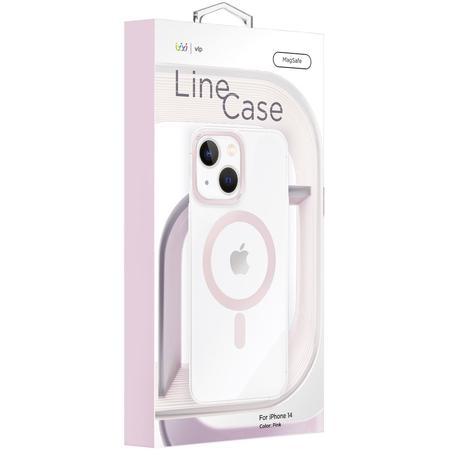 Чехол для iPhone 14 VLP Line Case Rose, Цвет: Pink / Розовый, изображение 3