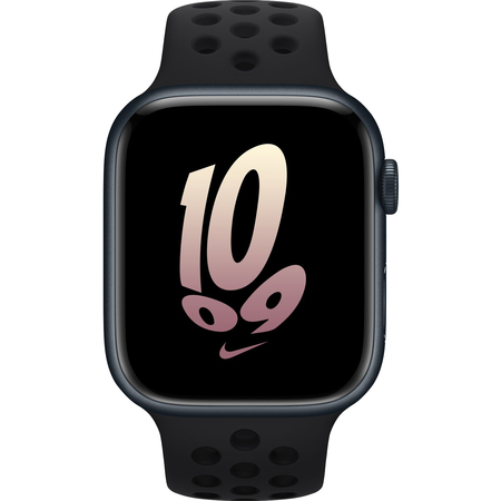 Apple Watch Series 8 45mm GPS Midnight Aluminum Case with Black/Black Nike Sport Band, изображение 2