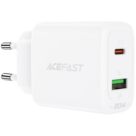 Зарядное устройство двухпортовое ACEFAST A25 PD20W USB-C+USB-A dual port, изображение 3