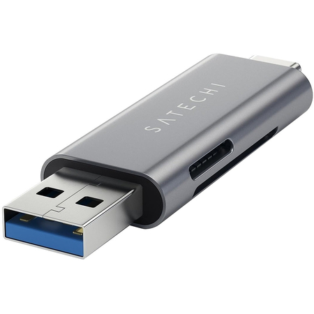 Кардридер Satechi Aluminum Type-C USB 3 Space Gray